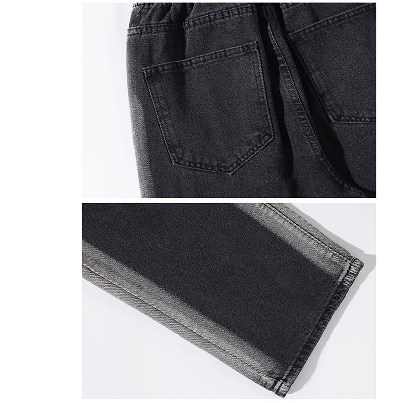 [BIGEMAN Series]★Denim pants★ 2color bottoms pants men's large size switching blue black