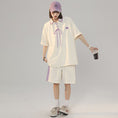 Load image into Gallery viewer, [SENSU Series]★Setup★ 3color POLO shirt + shorts Unisex Men's Beige Green Purple
