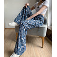 Load image into Gallery viewer, [FENGLIN Series] ★Casual Pants★ Bottoms Trousers Cool Blue Blue Slimming Print Summer Clothes Paisley
