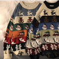 Load image into Gallery viewer, [HeyHenry Series]★Sweater★ 2color Christmas New Year Red Green Blue Deer Pattern Autumn/Winter Men's Couple Clothes Unisex
