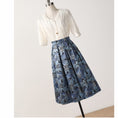 Load image into Gallery viewer, [MOERBEN Series]★Skirt★ Bottoms Floral pattern skirt Oil painting style Blue Blue High waist Cute
