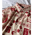 Load image into Gallery viewer, [STRAPPING Series]★Shirt★ 2color Spring/Autumn Clothes Tops Unisex Kanji Pattern New Year Beige Red
