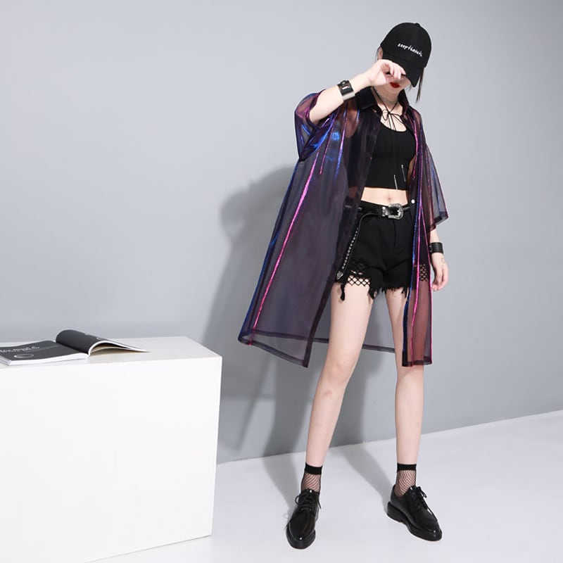 [Mimilk Series]★Shirt★ 2color Outerwear Thin Cool Cute Women's Fashion Loose Polarized