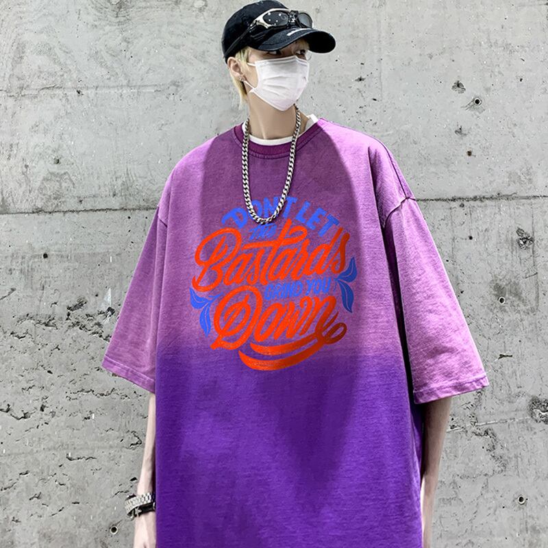 [KCSJ Series] ★Short sleeve T-shirt★ Retro style 5color tops T-shirt unisex men's large size alphabet