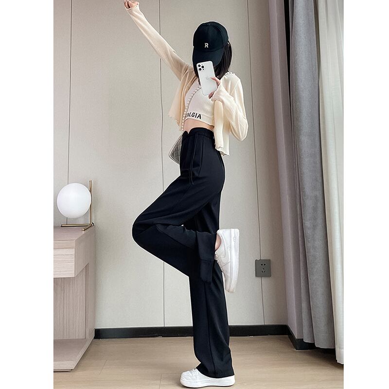 [Women's University 18 Series] ★China style pants★ 2color bottoms casual pants China button black black