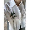 Load image into Gallery viewer, [QUANYI Series]★China style shirt★ Tops Bamboo Bamboo embroidery Unisex Men's White White Simple
