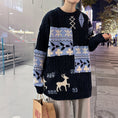 Load image into Gallery viewer, [SENYE Series]★Sweater★ 3color Tops Christmas Unisex Men's Deer Color Scheme Apricot Navy Coffee Color
