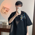 Load image into Gallery viewer, [V37 Series]★T-shirt★ Tops 3color Unisex Men's Floral Pattern Black White Gray Stylish
