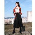 Load image into Gallery viewer, [Kokaisha---Kaikage Series]★China style pants★Bottoms Gaucho pants Plain slimming ML XL Black Black
