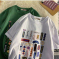 Gallery viewerに画像を読み込む, 【XIANWANSHIシリーズ】★Tシャツ★ トップス 3color 男女兼用 メンズ 文字柄 グリーン ホワイト ブラック
