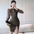 Load image into Gallery viewer, [Eighteen Impressions Series]★Cheongsam dress★ Slimming sexy SML short length retro Chinese style dress
