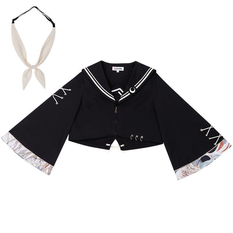 [Hanayu Poetry Series] ★China style setup★ Tops + skirt sailor suit JK style 2 piece set cute