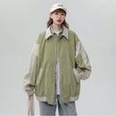 [SENSU Series]★Jacket★ 3color outerwear stadium jacket unisex men's color scheme spring clothes green black gray