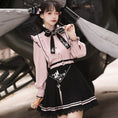 Load image into Gallery viewer, [Kanru First Series] ★Chinese style setup Single item order★ Shirt or Skirt Lolita Cute Pink Black
