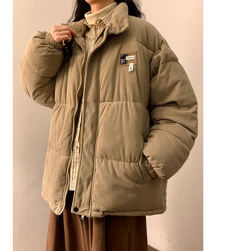 [GEBOXUAN series] ★Coat with cotton insert★ 3color corduroy winter coat Unisex men's winter clothes Thick and warm