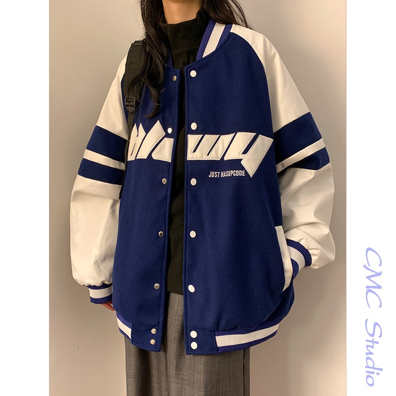 [CHAOMEICHEN Series] ★Stadium jacket★ Outerwear 3color Unisex Men's ML XL 2XL Sports style color scheme