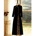 Load image into Gallery viewer, [ZHEZI Series]★China Dress★ 2color Velvet Dress Large Size Long Length Black Red
