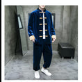 Load image into Gallery viewer, [AOGEHAO Series] ★China style setup★ 2 colors tops + pants velvet unisex men's black navy large size
