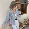 Load image into Gallery viewer, [Home Series]★Denim Jacket★ Floral Tops Outerwear Jacket Women's Short Length
