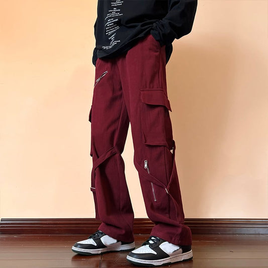 [SENSU Series]★Casual Pants★ 2color Bottoms Unisex Men's Wine Red Black ML XL 2XL