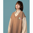 Load image into Gallery viewer, [FKZ Series] ★Tops★ Unisex Men's POLO Neck Faux Layered Brown Green
