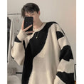 Load image into Gallery viewer, [PPG Series]★Sweater★ 2color Tops Unisex Men's Color Scheme Black Blue Black Blue Easy to match
