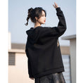 Load image into Gallery viewer, [Kyodo Series]★China style hoodie★ Tops Unisex Men's Switching Black Black Original
