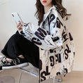 Load image into Gallery viewer, [Qingfashion Series]★Outer★ 2color White or Blue Jacket White Navy Alphabet
