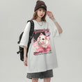 Gallery viewerに画像を読み込む, 【SENSUシリーズ】★Tシャツ★ 3color トップス 男女兼用 メンズ 夏服 半袖Tシャツ 猫 ベージュ ホワイト ブラック
