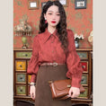 Load image into Gallery viewer, [Misslin Fashion Series]★Setup Single Order★ Shirt or Skirt Coffee Color Red Retro Cute
