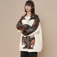 Load image into Gallery viewer, [Fujiiman Series]★Jacket★ 2color PU outerwear unisex men's color scheme coffee color blue
