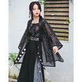 Load image into Gallery viewer, [Old Monster --- Rabbit Series] ★China style happi coat★ Tops Chiffon Thin Black Black Summer clothes Easy to match
