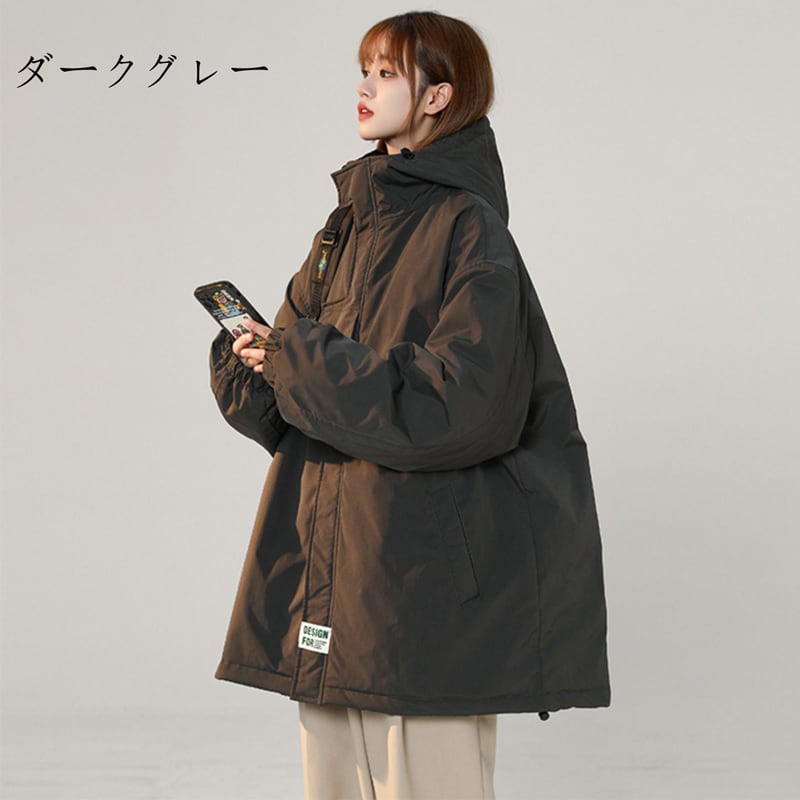 [Morimoto Series] ★Winter Coat★ 2color Thick Warm Unisex Men's Cold Protection Simple Casual Dark Gray Black