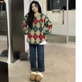 Load image into Gallery viewer, [Tachibana Koju Series] ★Sweater★ 2color knit tops Christmas rhombus cute fashion
