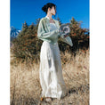 Load image into Gallery viewer, [Daiseiryusu Series] ★China-style shirt★ Tops, long sleeves, sheer, chiffon print, green, green
