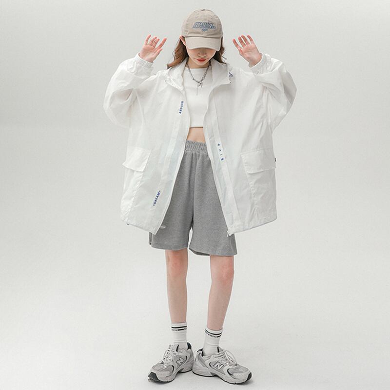 [Fujiiman Series] ★Thin Jacket★ Outerwear 3color Unisex Men's Large Size Thin Summer Clothes Green White Gray