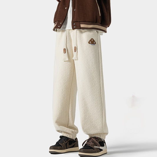 [BIGEMAN Series]★Casual pants★ 3color brushed lining thick warm bottoms pants unisex men's