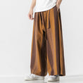 Load image into Gallery viewer, [Shu Han Ink Series]★China style pants★ 3color gaucho pants, vertical stripes, unisex, men's, loose, large size
