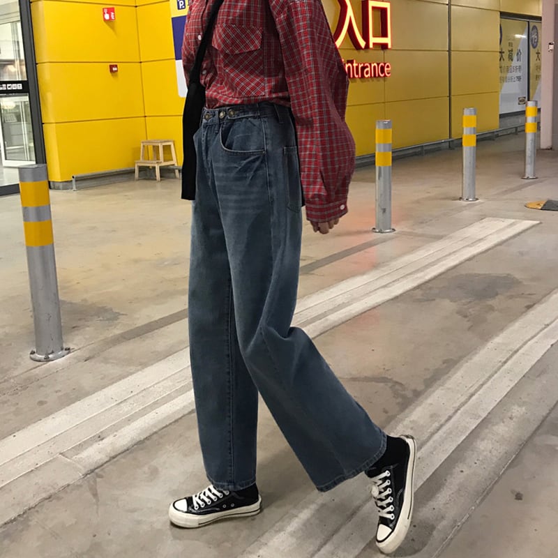 [KEKE Series]★Denim Pants★ Bottoms Trousers Women's Fashion Easy to Match Spring Clothes S M L XL