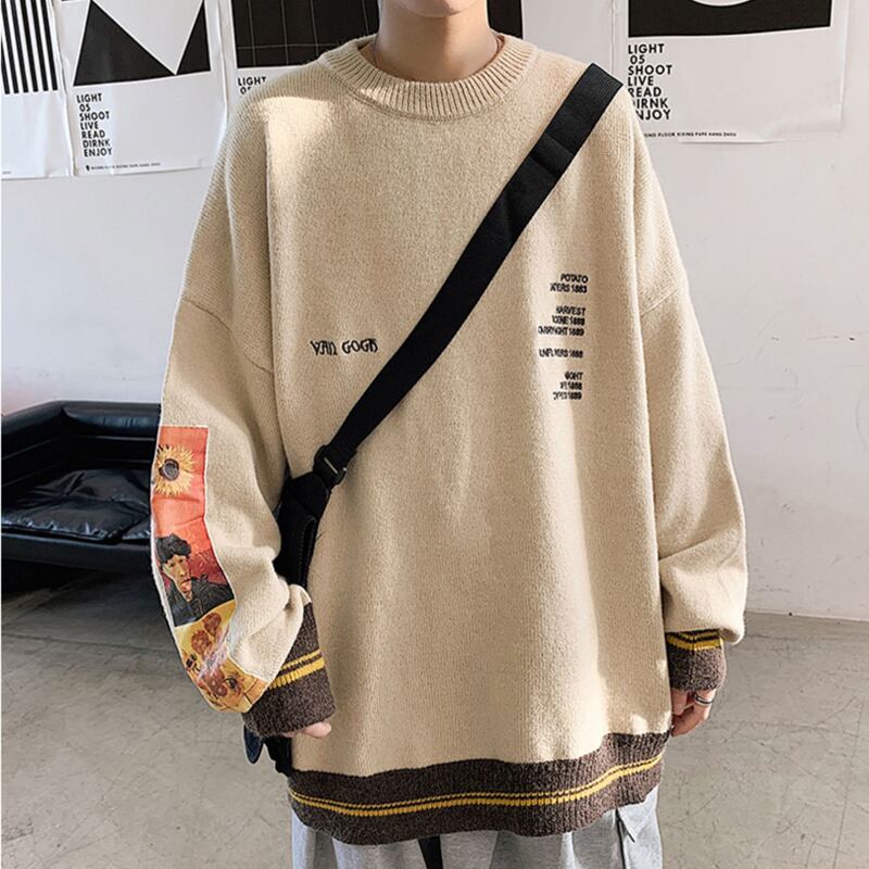 [Meiriyo Series] ★Sweater★ 3color Knit Tops Unisex Men's Beige Black Gray