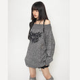 Load image into Gallery viewer, [Escaped Earth Series]★Sweater★ 2color Tops One Shoulder Sexy Gray Black Loose
