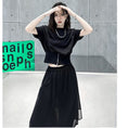 Load image into Gallery viewer, [YIDAO Series] ★Casual Pants★ Switching Chinese Clothes Black Black Skirt + Trousers Integrated Slimming Wear
