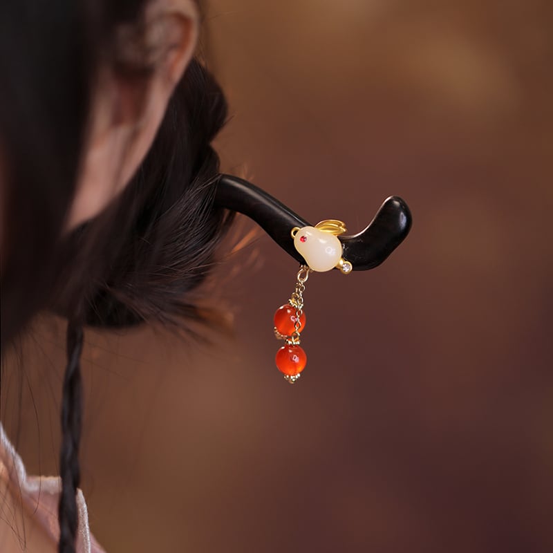 [Ma series]★China style hair ornament★1 hairpin 12 types ladies accessories fringe rabbit present birthday