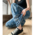 Load image into Gallery viewer, [FENGLIN Series] ★Casual Pants★ Bottoms Trousers Cool Blue Blue Slimming Alphabet
