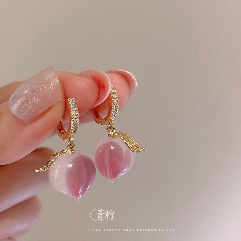 [Blue Series]★Earrings★ Pair of Earrings, Women's Accessories, Pink, Cute, Improves Temperament, Date, Commuting