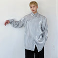 Load image into Gallery viewer, [Illustrated series] ★China style shirt★ 2color tops, unisex, men's long sleeve shirt, thin design.
