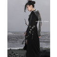 Load image into Gallery viewer, [Da Qinglong Shu Series] ★China-style dress★ Improved cheongsam dress, long sleeve, retro, long length, original, slimming fit
