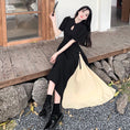 Load image into Gallery viewer, [DONGXIAOJIE series] ★China style dress★ Summer clothes, fake layered, large size, slimming, plain color, commuting
