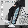 Load image into Gallery viewer, Manager recommended! Very popular [Korean holiday series]★China style pants★Casual pants 4color Oil painting style Blue floral pattern Unisex Large size
