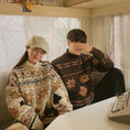 Load image into Gallery viewer, [RiseBrand Series]★Sweater★ 2color Knit Tops Christmas Unisex Men's Apricot Coffee Color
